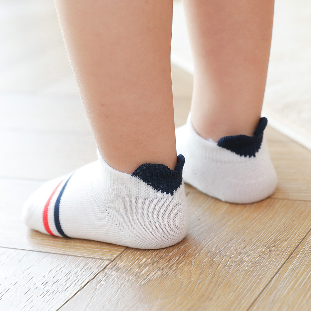 5Pairs/lot 0-2Y Cute Lovely Short Baby Socks Red Heart for Girls Cotton Mesh Cute Newborn Boy Toddler White Sock