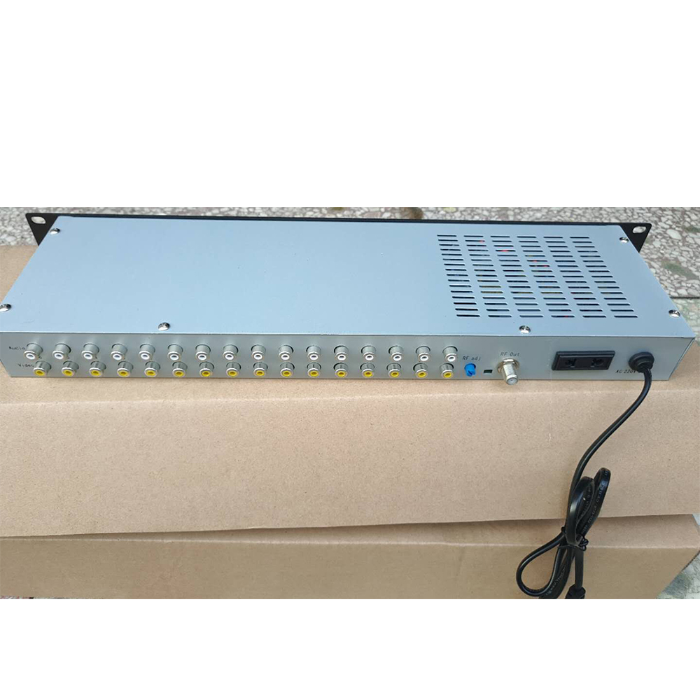 16-channel analog modulator AV to RF radio frequency hotel hotel cable TV front-end system equipment AV audio and video to analo