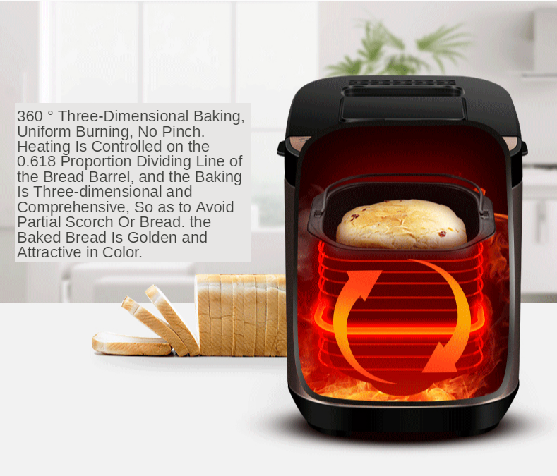 Midea Bread Machine Fully Automatic Multifunctional Intelligent Fruit Spreading Toaster Bread Maker Breakfast Machine MM-ESC1510