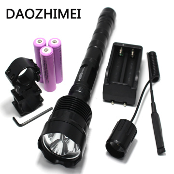 LED Hunting Flashlight 3800 Lumens 3 x XML T6 5 Mode 3T6 camping Torch Light suit Gun Mount + Remote Pressure Switch + Charger