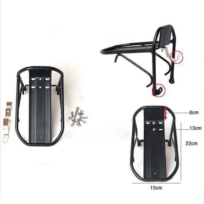 New Aluminum Alloy MTB Road Bike Bicycle Front Rack Carrier Panniers Bag Carrier Luggage Shelf Cycling Bracket Durable & Sturdy