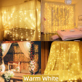 3×3M Led Curtain Holiday Lights EU 220V Light Decoration Led Fairy Lights Light Curtain Wedding Lights New Year Garland