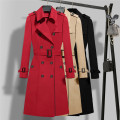 2020 Autumn Women Classic Double Breasted W220Long Trench Coat With Belt British Style Ladies Windbreaker Female Overcoat 5XL W2