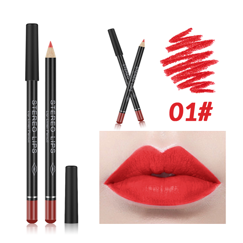 1pcs Lip Liner Professional Multi-functional Matte Lipliner Pencil Long Lasting Waterproof Lip Eye Brow Makeup Cosmetic TSLM1