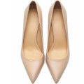 KATELVADI 10CM High Heels Shoes Women Pumps Beige Split Leather Woman Shoes Sexy Pointed Toe Wedding Party Shoes K-358