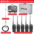 10 Km Communication Solution RETEVIS RT97 10W Repeater +5pcs Waterproof Radio RT29 +5M Feeder Cable + MA01 Antenna + Storage Box