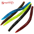 Sougayilang Big Worm Soft Fishing Lure Worm 9g 142mm 10PCS Soft Fishing Lure Artificial Bait for Lake River Sea Fishing