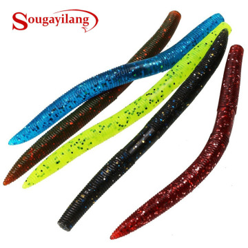 Sougayilang Big Worm Soft Fishing Lure Worm 9g 142mm 10PCS Soft Fishing Lure Artificial Bait for Lake River Sea Fishing