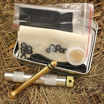 Brass Fire Piston Kit Outdoor Emergency Tools Flame Maker Fire Starter Aluminium Tube for Camping Survival Retract Pipe Tool