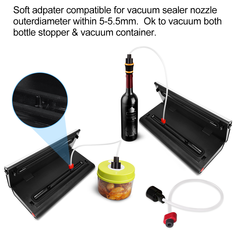 LAIMENG Vacuum Hose Accessory Work On Canister And Wine Stopper Through Vacuum Sealers Vacuum pipe Tube