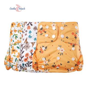 Coola Peach 3pcs/pack Baby Cloth Diaper Waterproof Cover Nappies Pocket Fashion Diaper Drop Shipping