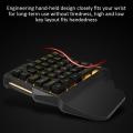 One-Handed Left Hand Mechanical Wired Gaming Keyboard LED RGB Backlight Gaming Keypad Game Controller Computer Peripherals