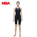 NSA professional competition italy fabric knee length women's training & racing swimwear girl's one piece competitive swimsuits