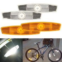 Yellow Bicycle Wheel Reflective Strips MTB road Bike Spoke Reflector Safety Warning Lights Reflecto Cycling Accessories TSLM1