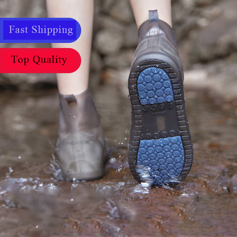 Shoe Covers Unisex Men High Elastic Tension Silicone Galoshes 2020 Anti-slip Covers For Shoes Woman Rain Boots Waterproof Shoes
