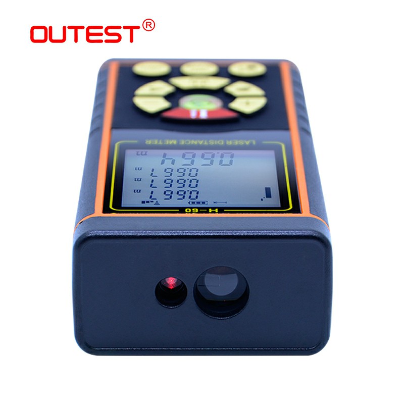 OUTEST Digital Laser Distance Meter 40M 60M 80M 100M Laser rangefinder metre Single continuous Area Volume with Electronic level