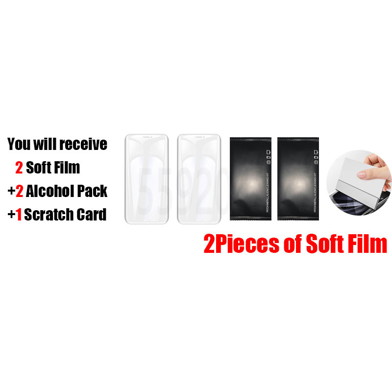 2Pcs Hydrogel Film Screen Protector For Samsung Galaxy S10 S20 S8 S9 Plus S7 Edge Note 8 9 10 20 Ultra A51 A40 A50 A71 Not Glass