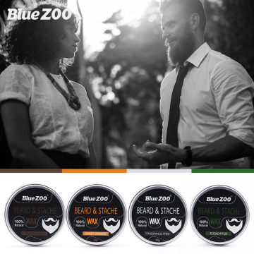 Blue ZOO Organic Natural Beard Care Balm Men Styling Moisturizing Smoothing Gentlemen Natural Beard Oil Balm Drape BlueZOO