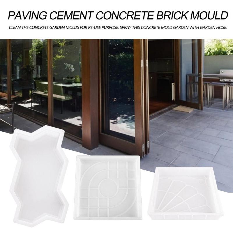 Garden Pavement Mold DIY Walk Manually Road Path Propylene Paving Cement Brick Stone Concrete Mould