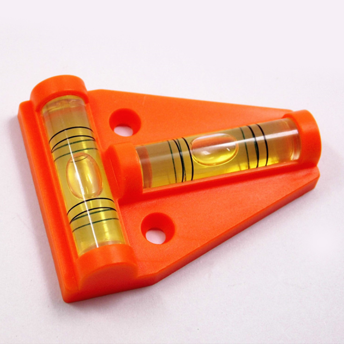 Black/orange T type spirit level measurement instrument Triangular Plastic level indicator T-type spirit level bubble Shell 1Pc