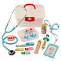 16Pcs Pretend Play Doctor Toys Kids Wooden Medical Kit Simulation Medicine Chest Set for Kids Interest Development Kits
