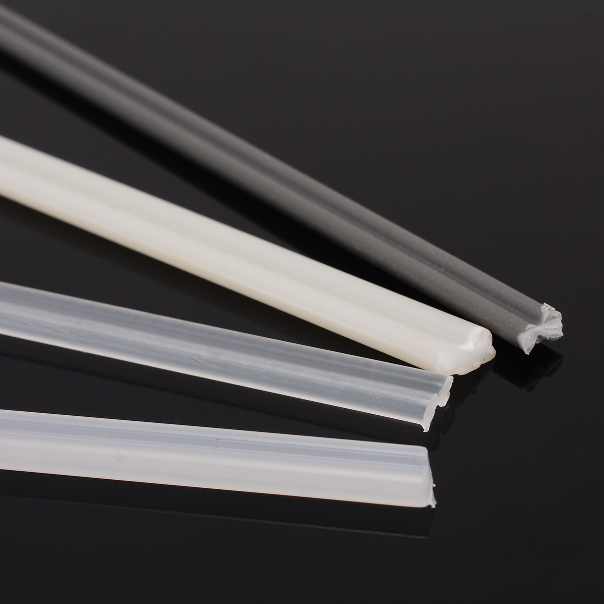 50pcs Plastic Welding Rods Bumper Repair ABS/PP/PVC/PE Welding Sticks Welding Soldering Supplies Grey White Black Beige Color