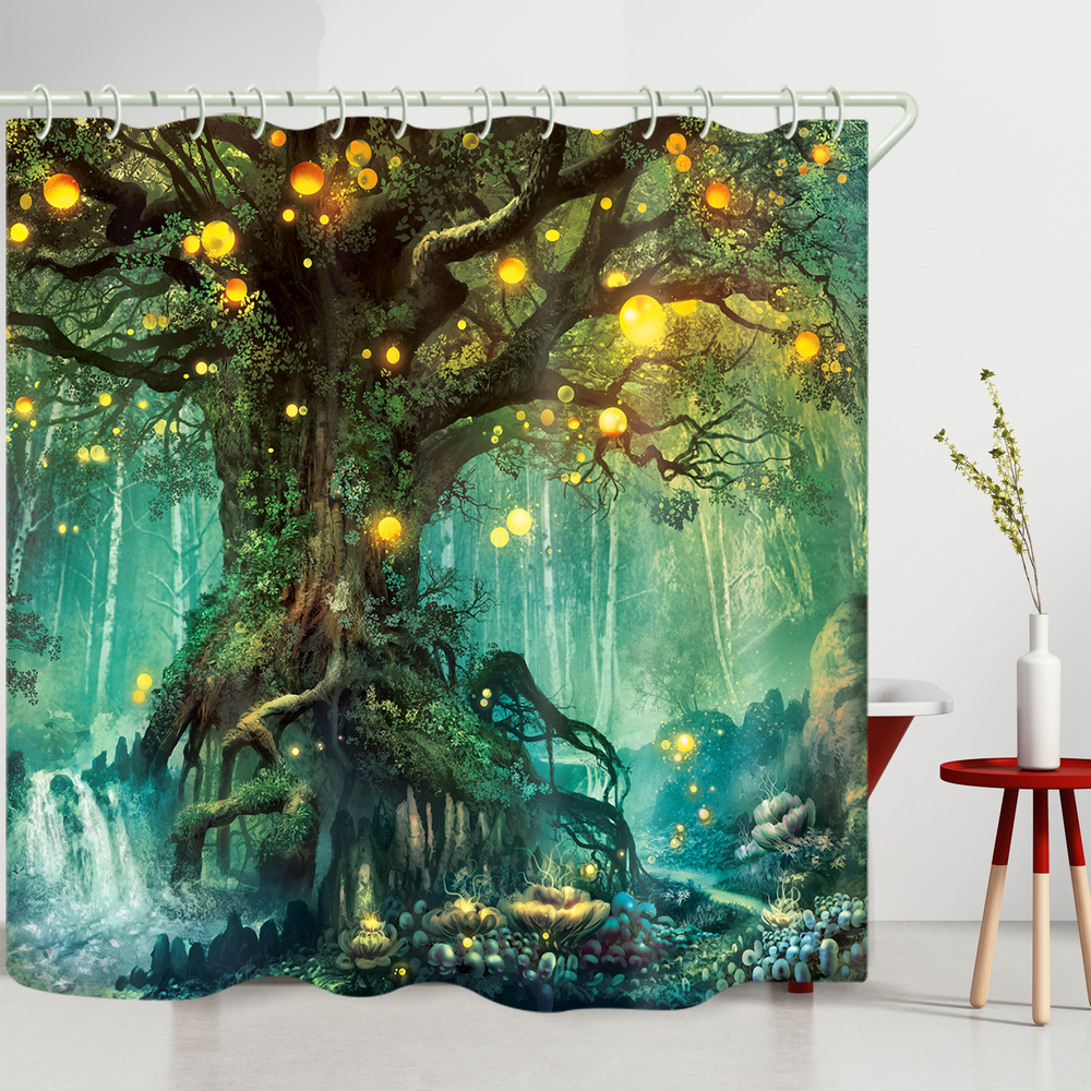 3D waterproof bath curtain- (3)-6