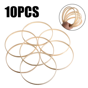 10pcs/set Cross Stitch Hoop Ring Round Wooden Bamboo Hoop DIY Craft Tools 20cm Dia. Handmade Creativity DIY Craft Tools