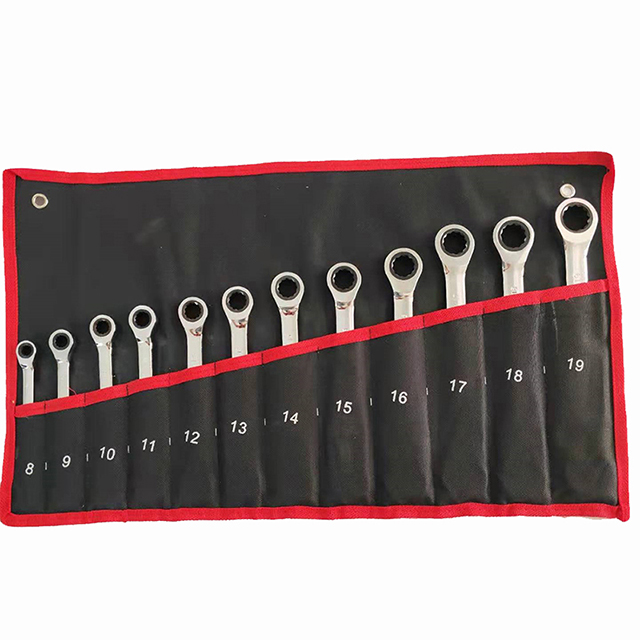 Durable ratchet wrench set plum blossom open combination wrench two-way double fast ratchet wrench auto repair tools