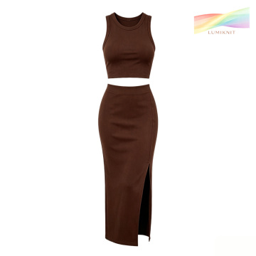 Women's Split Skirt Cami Set