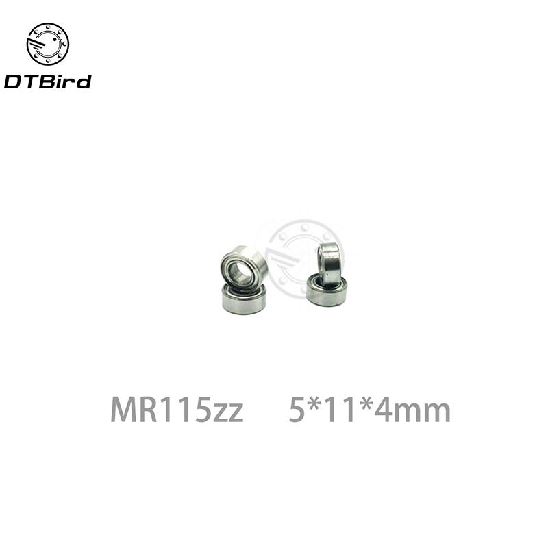 10pcs MR115ZZ Shielded miniature deep groove radial shaft ball bearings MR115 MR115Z helicopter model car bearing 5x11x4 mm