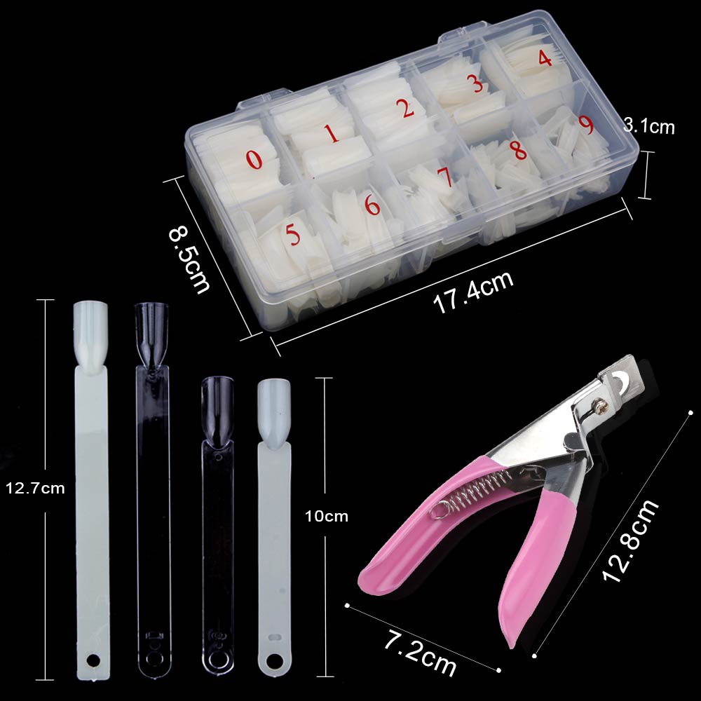 24/50/500pcs Coffin Nail Tips Transparent Nail Capsule Fake Fingernails Artifical False Nails Coffin Tips Manicure DIY Tools