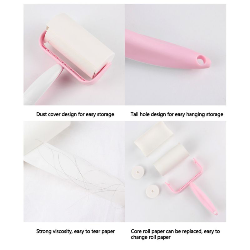 Sticky Lint Roller Reusable Adhesive Tape Lint Roller Dirt Fluff Remover Pet Hair Remover Cleaning Brush for Clothes Carpet