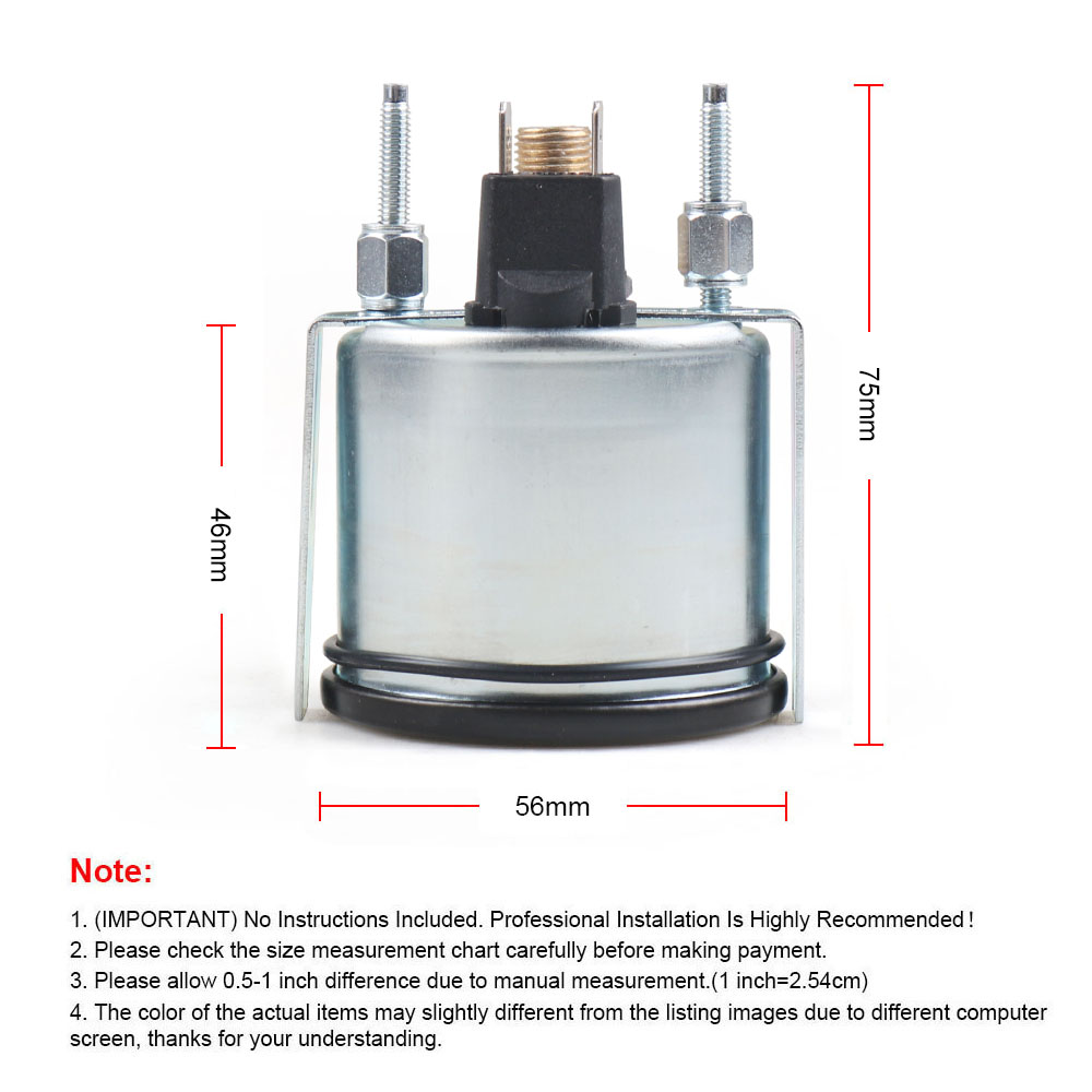 2" 52mm 0-10 Bar/0-150PSI Oil Press Gauge Mechanical Oil Pressure Gauge 12V Yellow Light Car Meter With Sensor NPT1/8