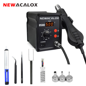 NEWACALOX EU/US 700W Soldering Station SMD Rework Station Hot Air Gun Industrial Hair Dryer Heat Gun Desoldering Welding Tool