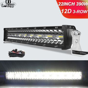 CO LIGHT 12D 3-Row 22 32 42 50 52 inch LED Bar 12V 24V Spot Flood Beam Led Car Driving Light Bar for Offroad 4x4 Trucks Lada SUV