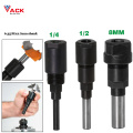 VACK 1/4" 8mm 1/2"Shank Router Bit Collect Extension Engraving Machine Extension Pole Milling Cutter For Woodworking Tools