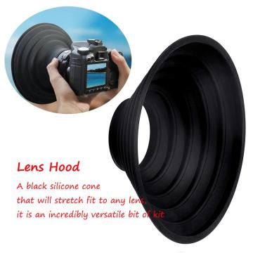 Anti-glass Ultimate Camera Lens Hood Anti-reflective Silicone Photos Hood Reflection-Free Photos for Nikon Canon Sony Camera