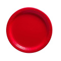 Red Solid Color Party Set Disposable Plastic Plate Cup Tablecloth Birthday Party Wedding Decoration For 10 People