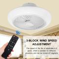 Ceiling Fans With Led Light Remote Control Modern Dimmable RGB Ceiling Fan Light Bedroom Livingroom Flush Mount Lighting Fixture