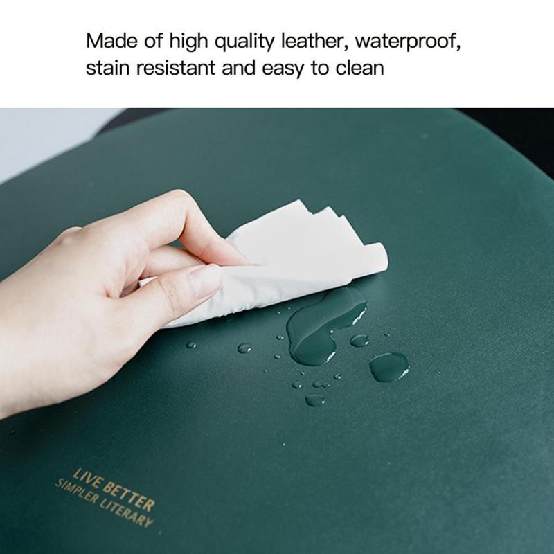 2pcs / set meal placemat placemat PU leather waterproof and heat-resistant non-slip placemat soft black brown coasters
