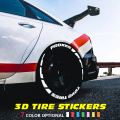 SKYEO 0.75/1 Inch Car 3D Decals Stickers PVC Tire Tuning Universal Decals Auto Wheel Bike Sticker Tyre Letters With Accessories