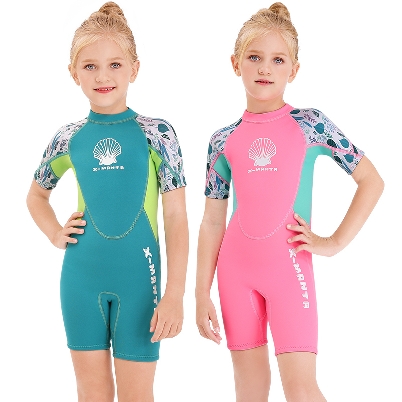 New Jellyfish Neoprene Children Wetsuit Swimwear Girls Short Surfing Swimsuit Wet Suit for Girl Bathing Suit Diving Suits