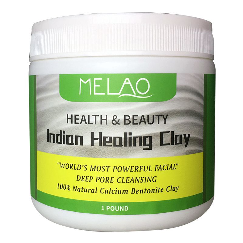 MELAO Indian Healing Bentonite Detox Clay, 100% Natural Powder, Face, Body Deep Pore Cleansing