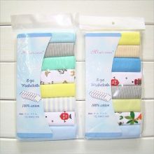 Random distributed New 8pcs 100%Cotton Saliva Baby Bulk Pack Wash Cloth Washers Face Hand Towels Wipe Gift