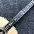 Custom Solid Spruce Top Deluxe Rosewood Back Side Full Abalone Binding Bone Nut Saddle Acoustic Guitar with Electronic EQ Pickup