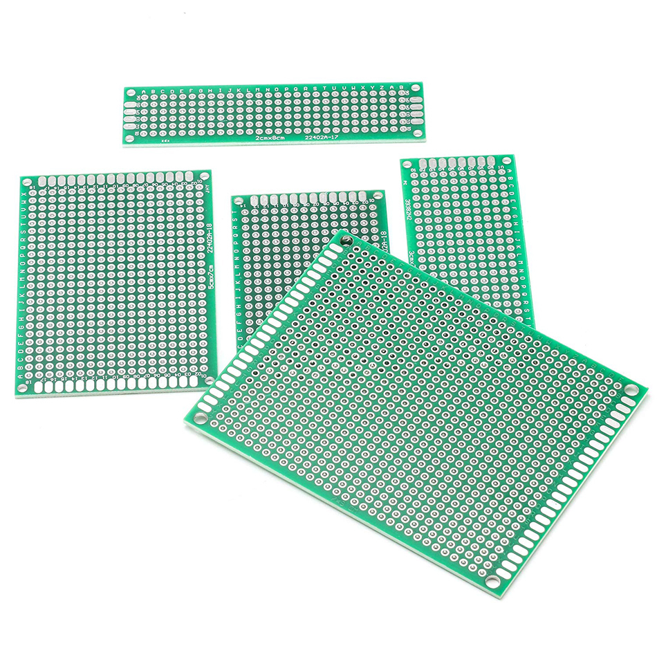 40PCs PCB Double-sided Prototyping PCBs Circuit Boards Kit, 5 Size Universal untraced perforated printed circuits boards