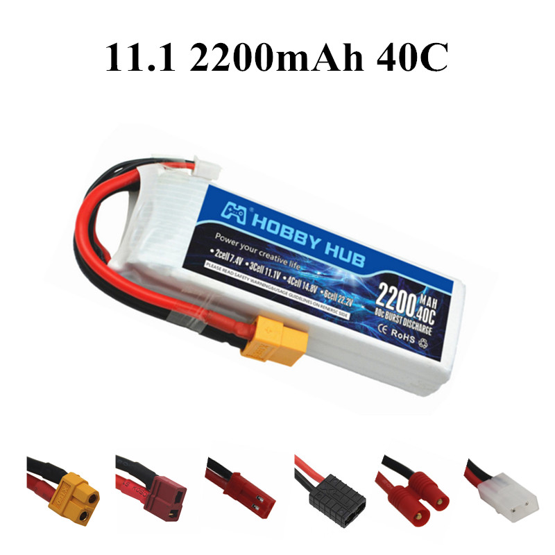 11.1V LiPo Battery For RC Car Airplane Helicopter High Power 11.1 v 2200mAh 3S Battery for RC toys accessories XT60 Plug 803496
