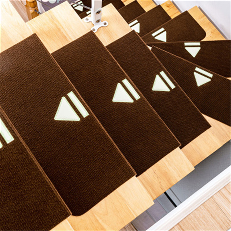 1Pcs Luminous Embroidery Floor Rug Carpet for Stairway Anti-Slip Stair Mats Self-adhesive Step Mats Foot Pad Entrance Mat