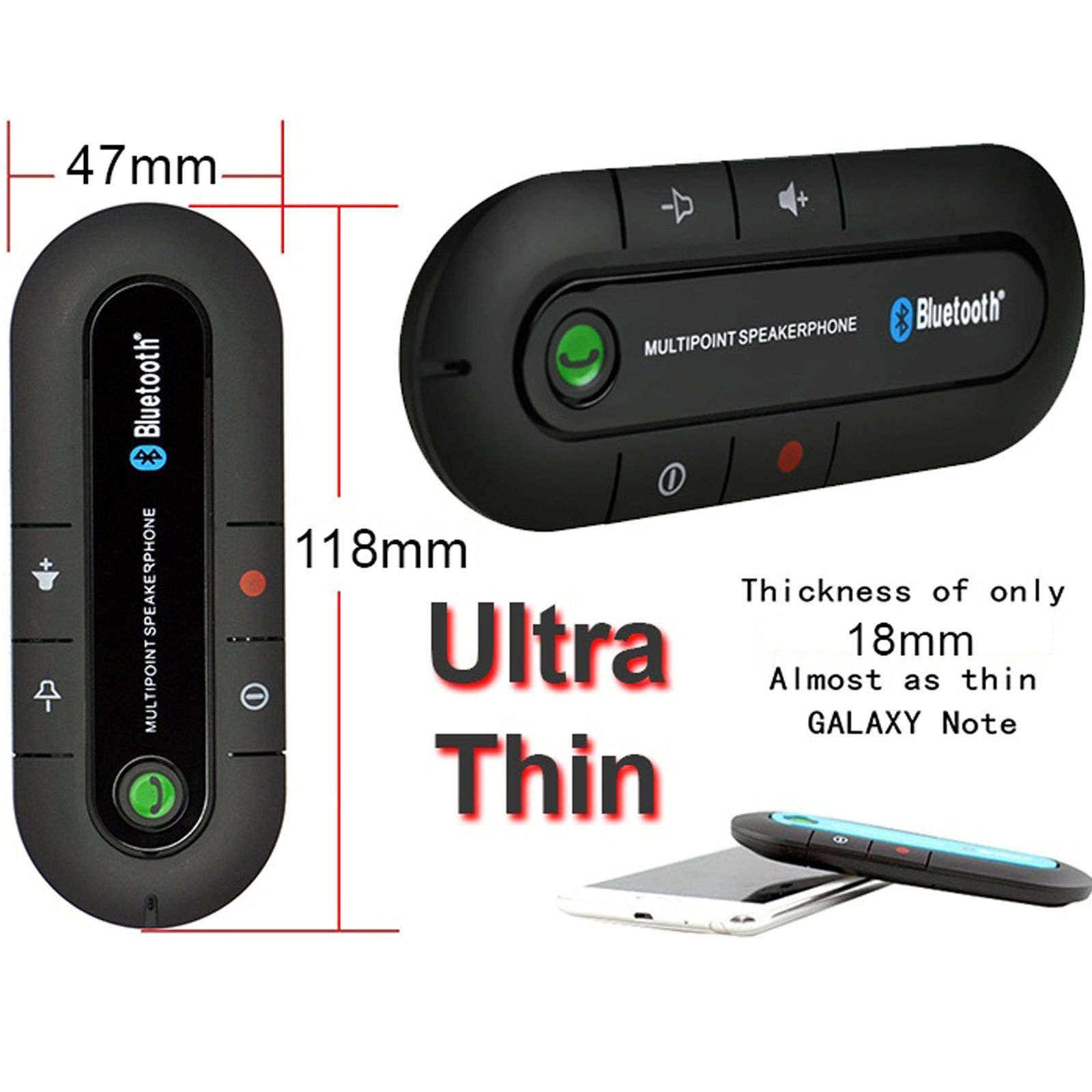 Bluetooth Car Kit Sun Visor MP3 Music Player Multipoint Speaker Speakerphone Wireless EDR Bluetooth Receiver Car Electronics